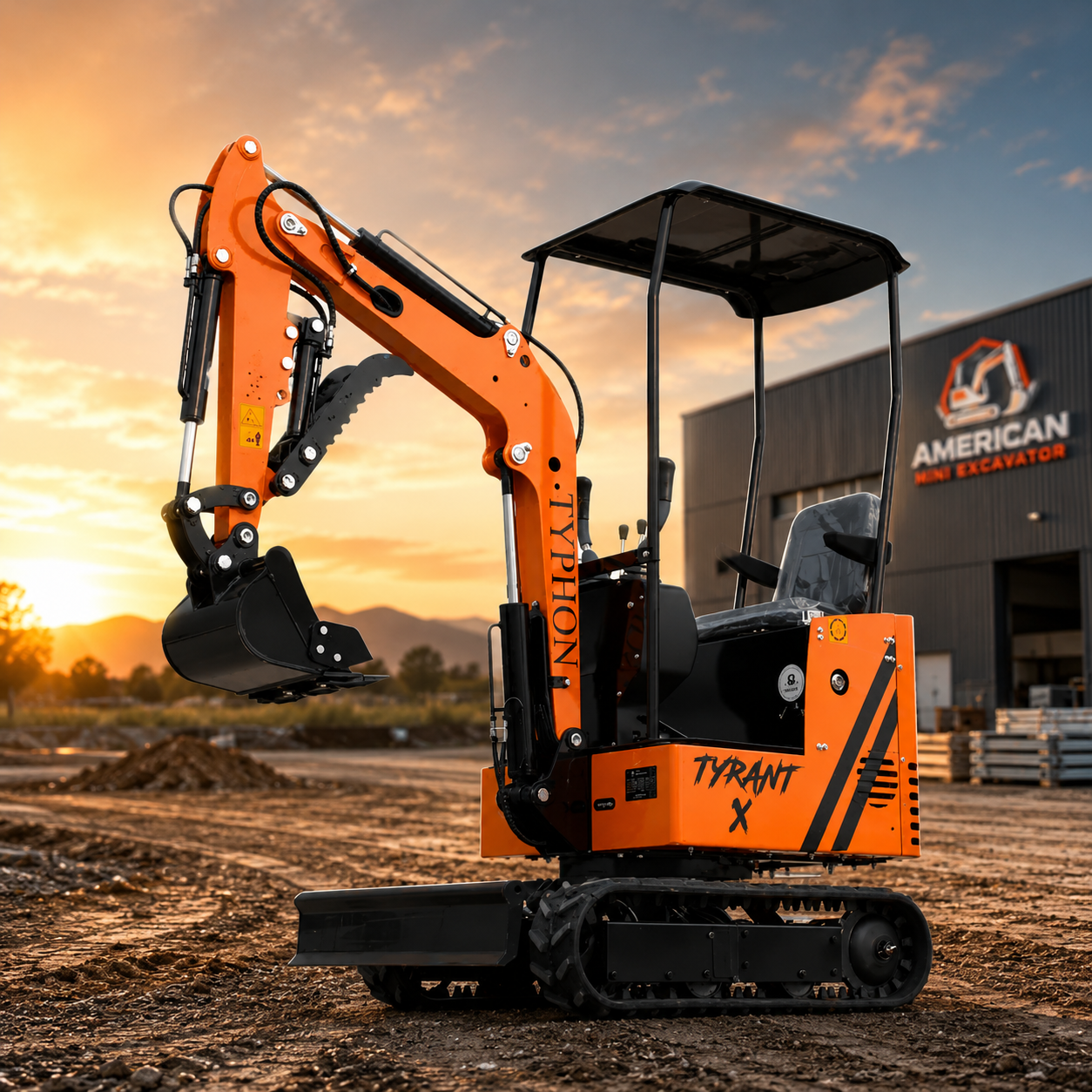 Typhon Tyrant X mini excavator for construction and landscaping