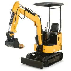 13.5 HP Mini Excavator 1 Ton Mini Digger with Enclosed Cab 2023 lbf Force