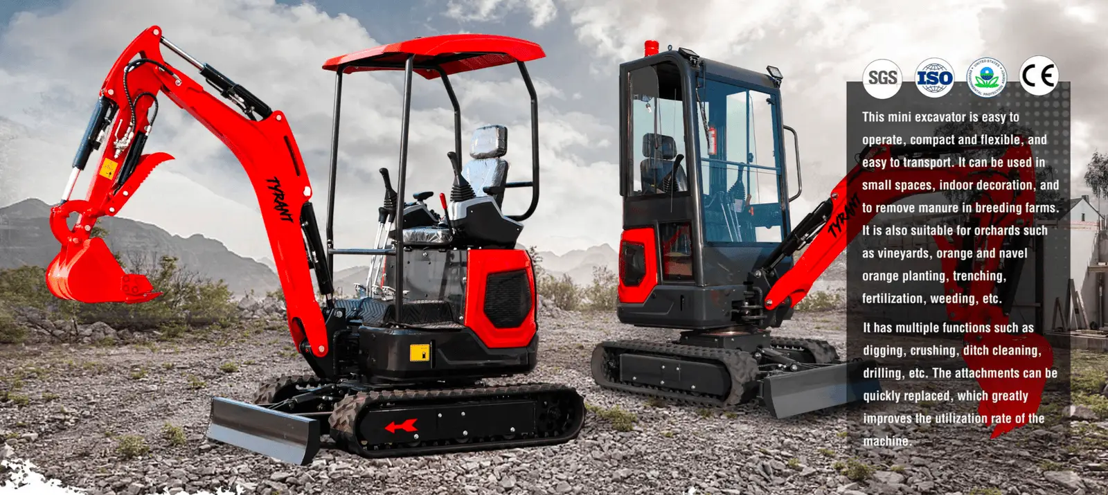 TYRANT 17 Kubota Mini Excavator Kit