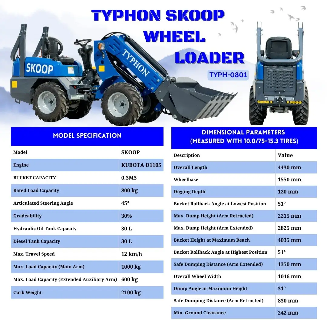 TYPHON Telescopic Wheel Loader 1 Ton