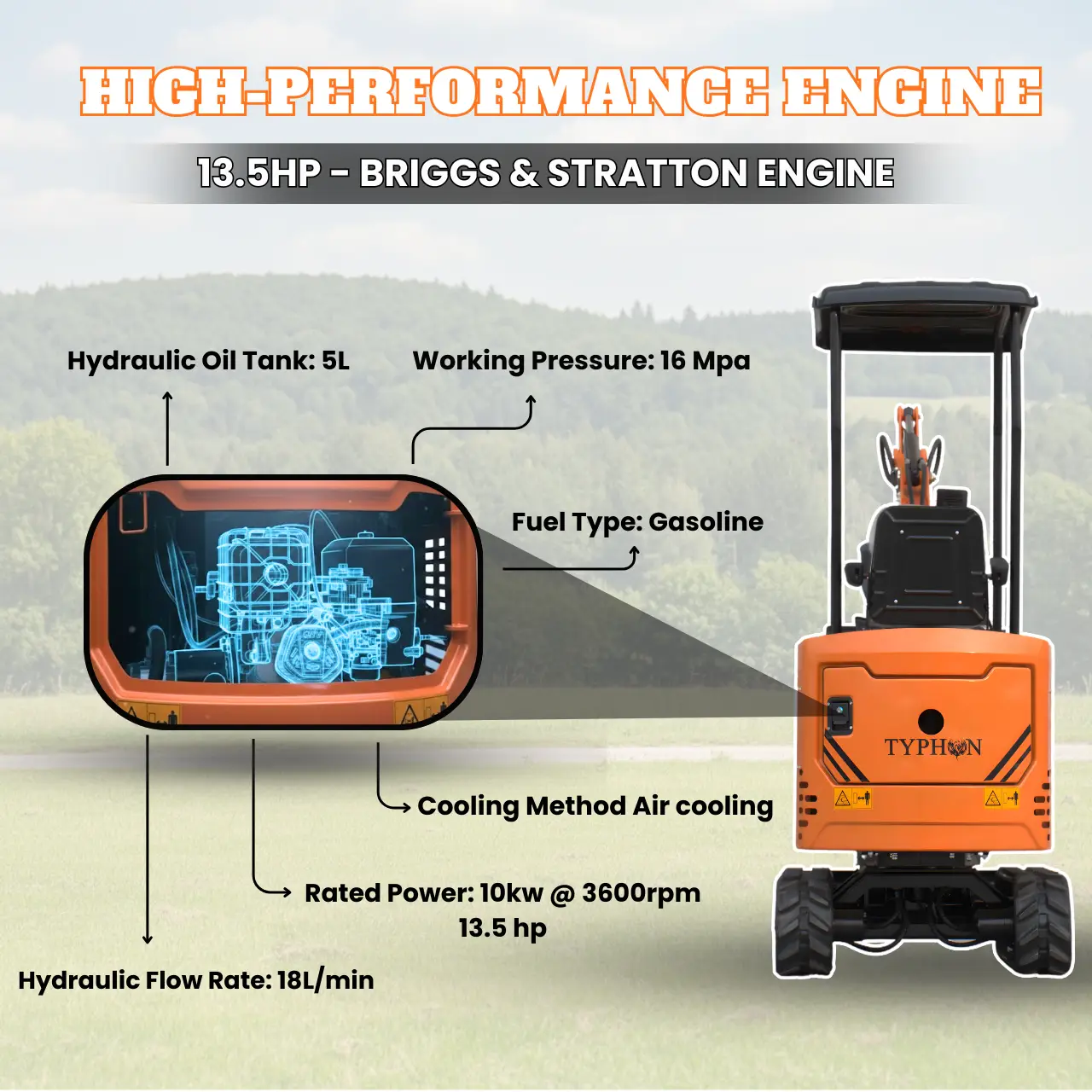 Typhon Tyrant X 1 Ton Mini Excavator