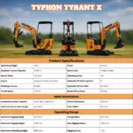 Typhon Tyrant X 1 Ton Mini Excavator