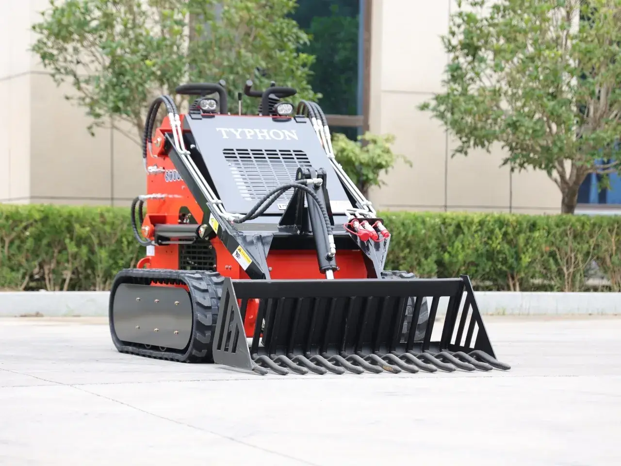 Skid Steer Rock Bucket Attachment