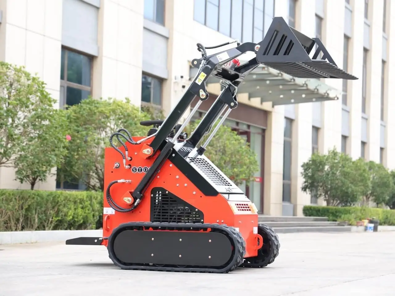 Skid Steer Rock Bucket Attachment