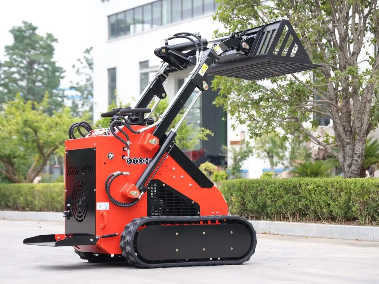 Skid Steer Rock Bucket Attachment