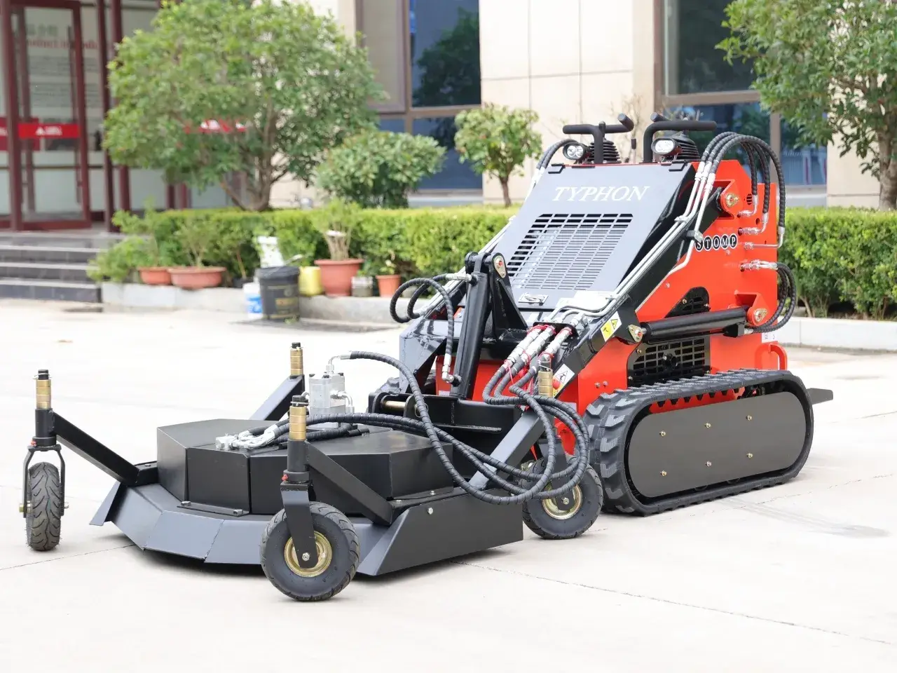 Skid Steer Lawn Mower Attachment