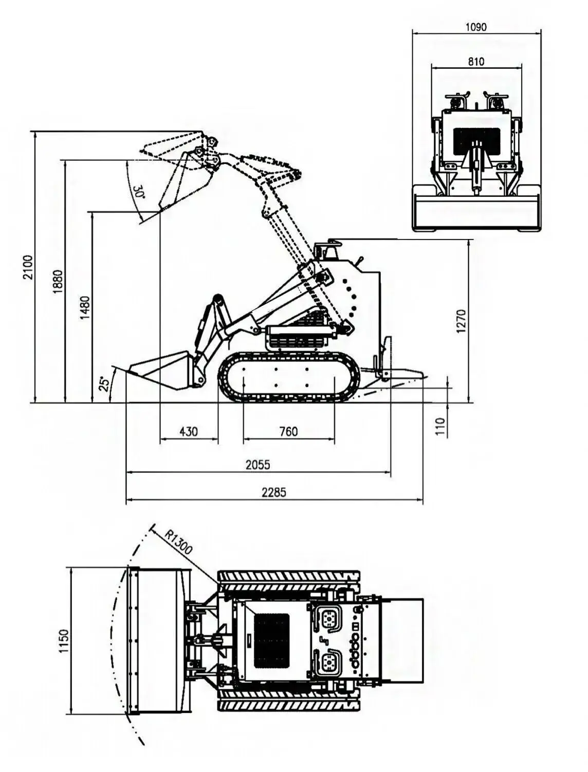 Tracked Skid Steer 22.1HP Gas Loader