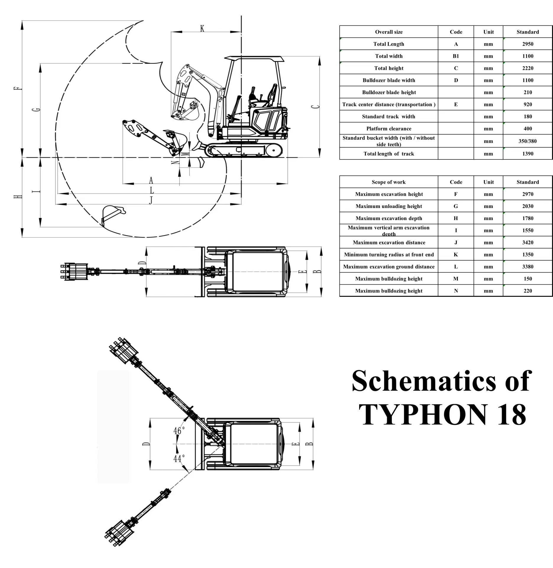 TYPHON 18 FLEX 1.8 Ton Excavator