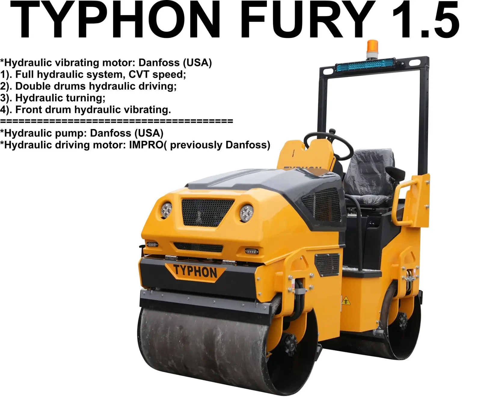 TYPHON FURY 1.5 Ton Asphalt Roller