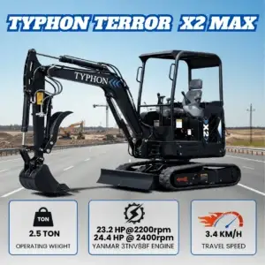TYPHON TERROR X2 Max Canopy Mini Excavator