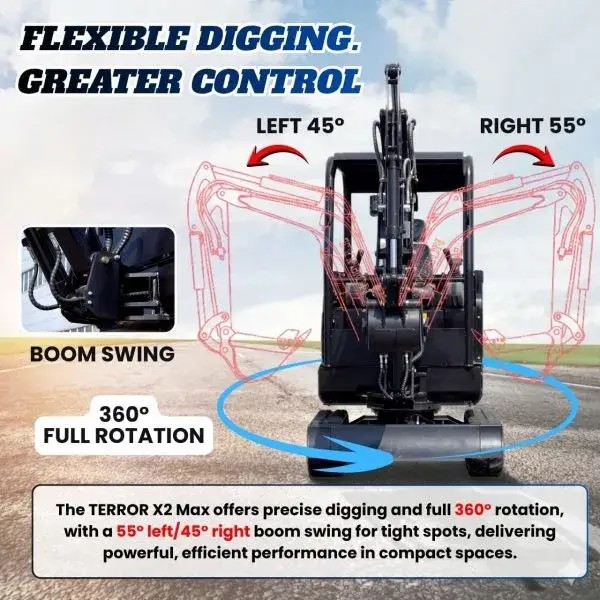 TYPHON TERROR X2 Max Canopy Mini Excavator