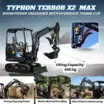 TYPHON TERROR X2 Max Canopy Mini Excavator