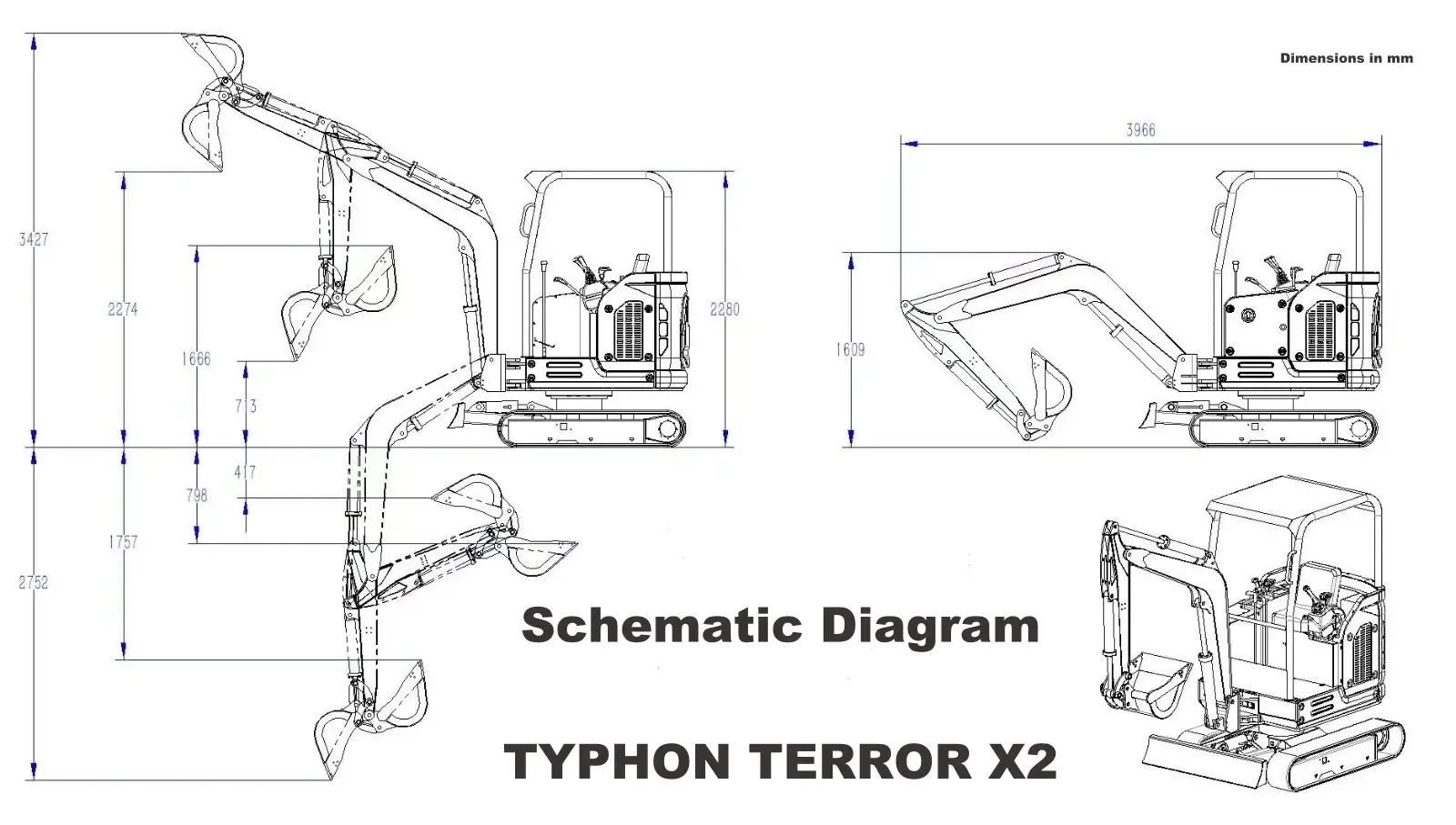 TYPHON TERROR X2 2.7 Ton Excavator