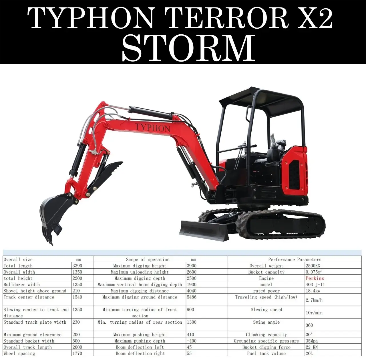 TYPHON TERROR X2 STORM 2.5 Ton