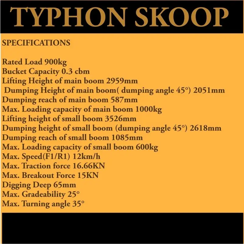 TYPHON Telescopic Wheel Loader 1 Ton