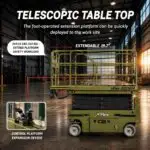 TYPHON xFLEX-2031EM 1.2 Ton Electric Mini Scissor Lift with 20ft Max Platform Height and 19.7″ Platform Extend