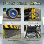 TYPHON xFlex-2037W Walk-Behind Scissor Lift comes with 20ft Working Height and Manual outriggers 1102 lbs load capacity 110V Electric