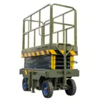 TYPHON xFlex-2037W Walk-Behind Scissor Lift comes with 20ft Working Height and Manual outriggers 1102 lbs load capacity 110V Electric