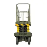 TYPHON xFlex-2037W Walk-Behind Scissor Lift comes with 20ft Working Height and Manual outriggers 1102 lbs load capacity 110V Electric