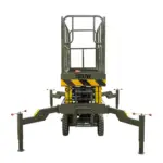 TYPHON xFlex-2037W Walk-Behind Scissor Lift comes with 20ft Working Height and Manual outriggers 1102 lbs load capacity 110V Electric