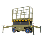TYPHON xFlex-2037W Walk-Behind Scissor Lift comes with 20ft Working Height and Manual outriggers 1102 lbs load capacity 110V Electric