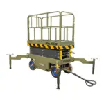 TYPHON xFlex-2037W Walk-Behind Scissor Lift comes with 20ft Working Height and Manual outriggers 1102 lbs load capacity 110V Electric
