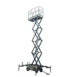 TYPHON xFlex-2037W Walk-Behind Scissor Lift comes with 20ft Working Height and Manual outriggers 1102 lbs load capacity 110V Electric