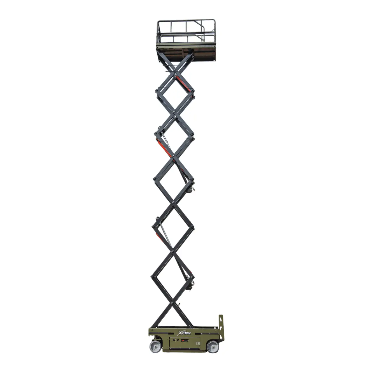 TYPHON xFlex-4046EW Electric Wheel Scissor Lift 2.6 Ton operating weight and 40ft platform height with 705lbs Load Capacity