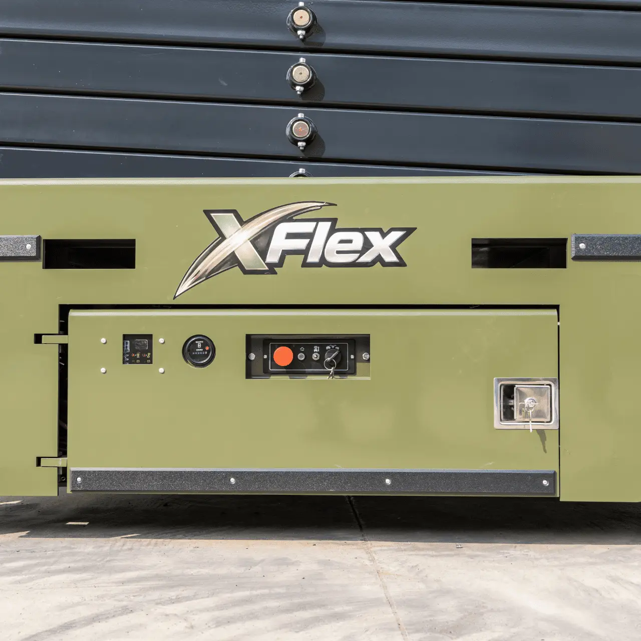 TYPHON xFlex-4046EW Electric Wheel Scissor Lift 2.6 Ton operating weight and 40ft platform height with 705lbs Load Capacity