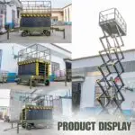 TYPHON xFlex 4065W Walk Behind Scissor Lift 2.7 Ton with Assisted Walking, Manual outriggers of 40 ft lifting Height & 110V Electric