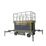 TYPHON xFlex 4065W Walk Behind Scissor Lift 2.7 Ton with Assisted Walking, Manual outriggers of 40 ft lifting Height & 110V Electric