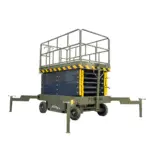 TYPHON xFlex 4065W Walk Behind Scissor Lift 2.7 Ton with Assisted Walking, Manual outriggers of 40 ft lifting Height & 110V Electric