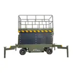 TYPHON xFlex 4065W Walk Behind Scissor Lift 2.7 Ton with Assisted Walking, Manual outriggers of 40 ft lifting Height & 110V Electric