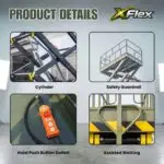 TYPHON xFlex 4065W Walk Behind Scissor Lift 2.7 Ton with Assisted Walking, Manual outriggers of 40 ft lifting Height & 110V Electric