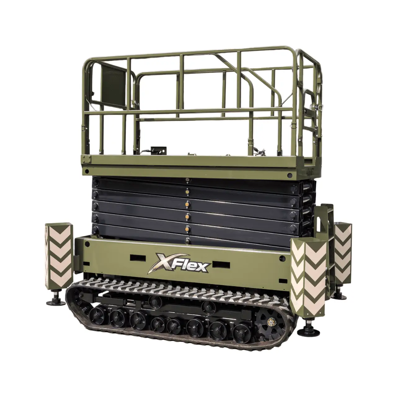 TYPHON xFlex 4068ET Electric Rubber Track Scissor Lift 3.2 Ton with 5.4HP Hydraulic Pump Motor Drive and Hydraulic Lifting Cylinder, 40 ft Max Lifting Height