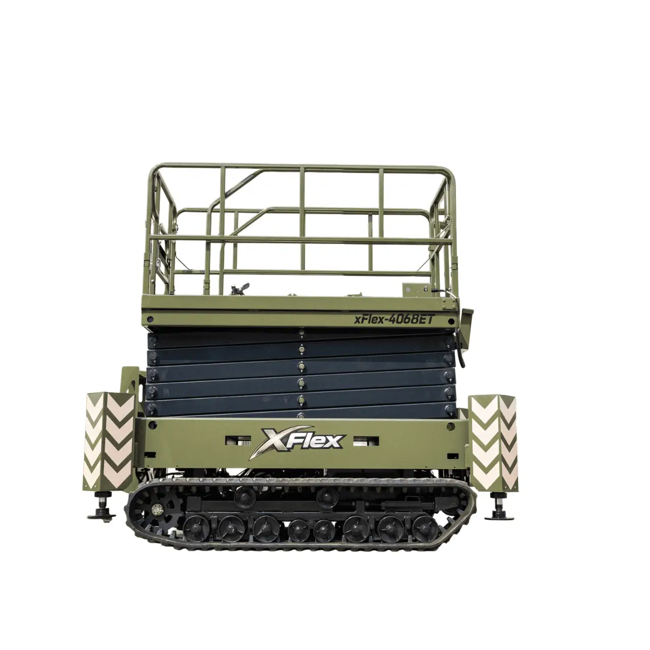 TYPHON xFlex 4068ET Electric Rubber Track Scissor Lift 3.2 Ton with 5.4HP Hydraulic Pump Motor Drive and Hydraulic Lifting Cylinder, 40 ft Max Lifting Height