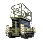 TYPHON xFlex 4068ET Electric Rubber Track Scissor Lift 3.2 Ton with 5.4HP Hydraulic Pump Motor Drive and Hydraulic Lifting Cylinder, 40 ft Max Lifting Height