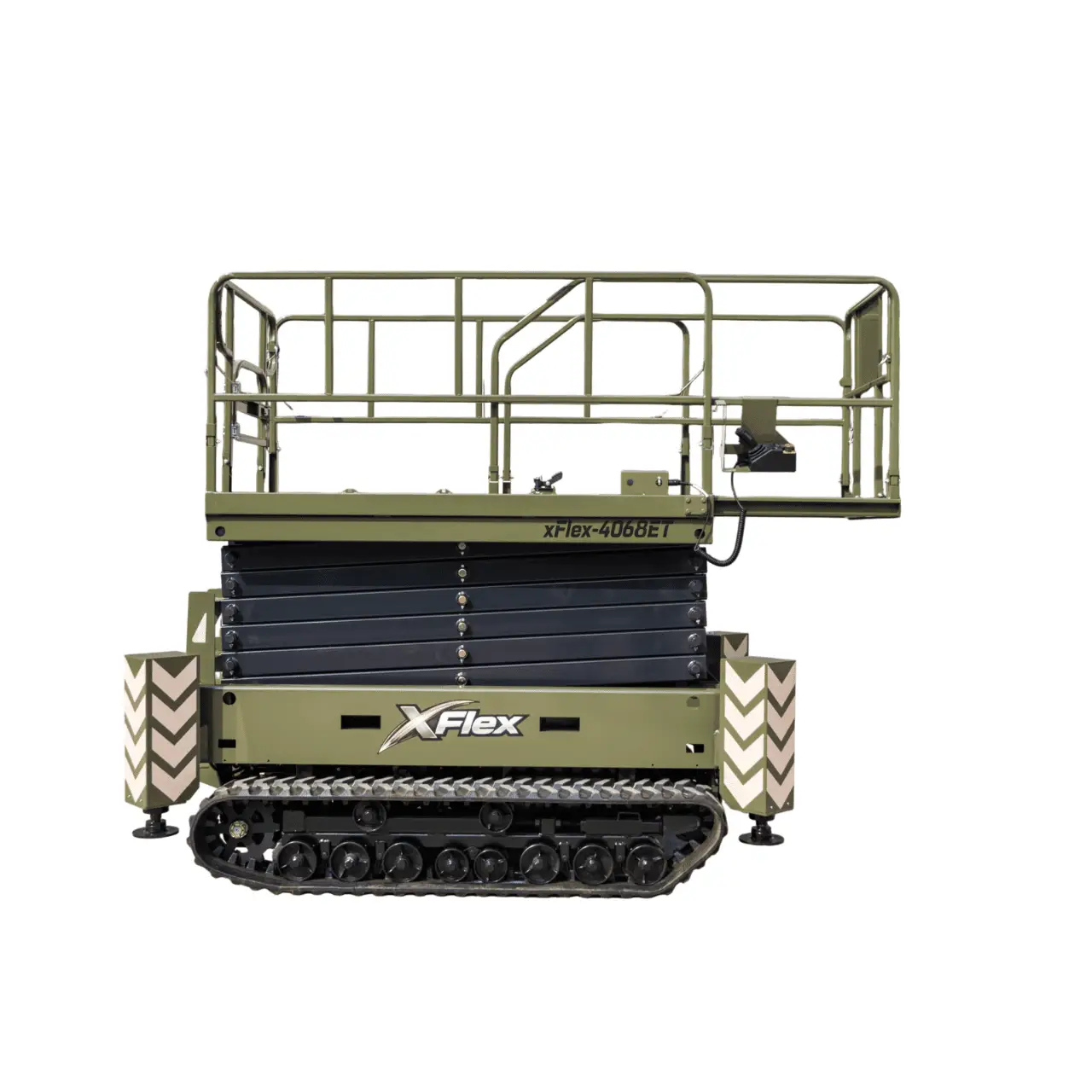 TYPHON xFlex 4068ET Electric Rubber Track Scissor Lift 3.2 Ton with 5.4HP Hydraulic Pump Motor Drive and Hydraulic Lifting Cylinder, 40 ft Max Lifting Height