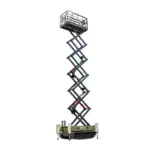 TYPHON xFlex 4068ET Electric Rubber Track Scissor Lift 3.2 Ton with 5.4HP Hydraulic Pump Motor Drive and Hydraulic Lifting Cylinder, 40 ft Max Lifting Height