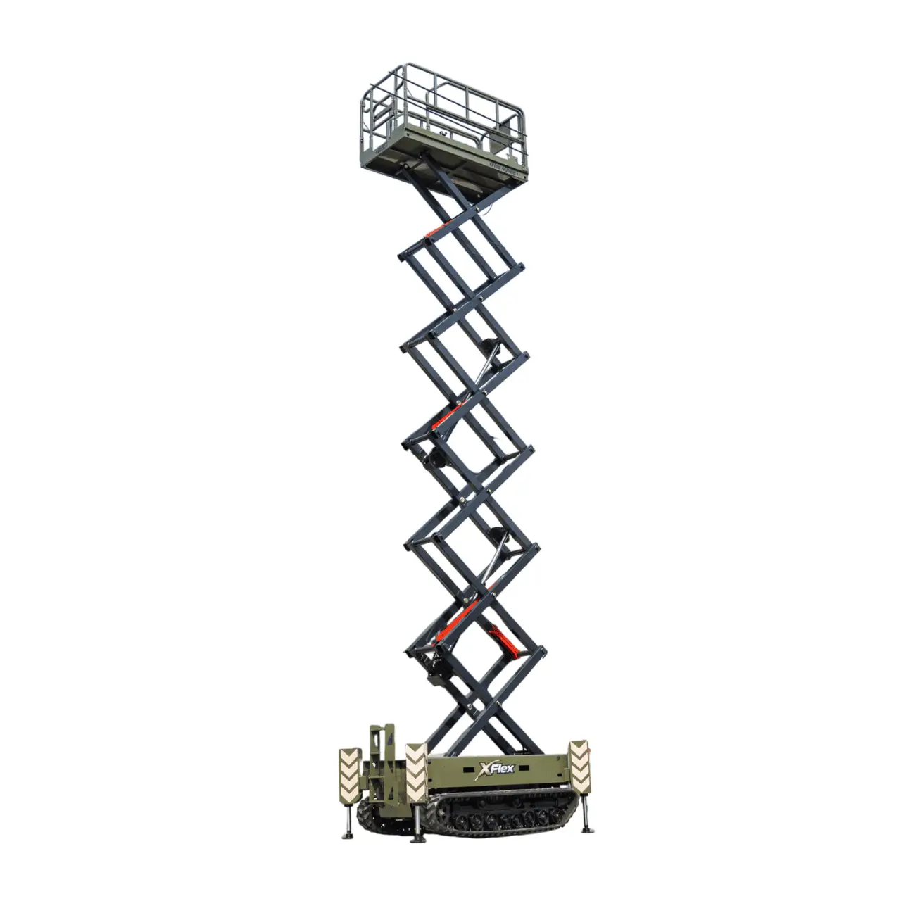 TYPHON xFlex 4068ET Electric Rubber Track Scissor Lift 3.2 Ton with 5.4HP Hydraulic Pump Motor Drive and Hydraulic Lifting Cylinder, 40 ft Max Lifting Height