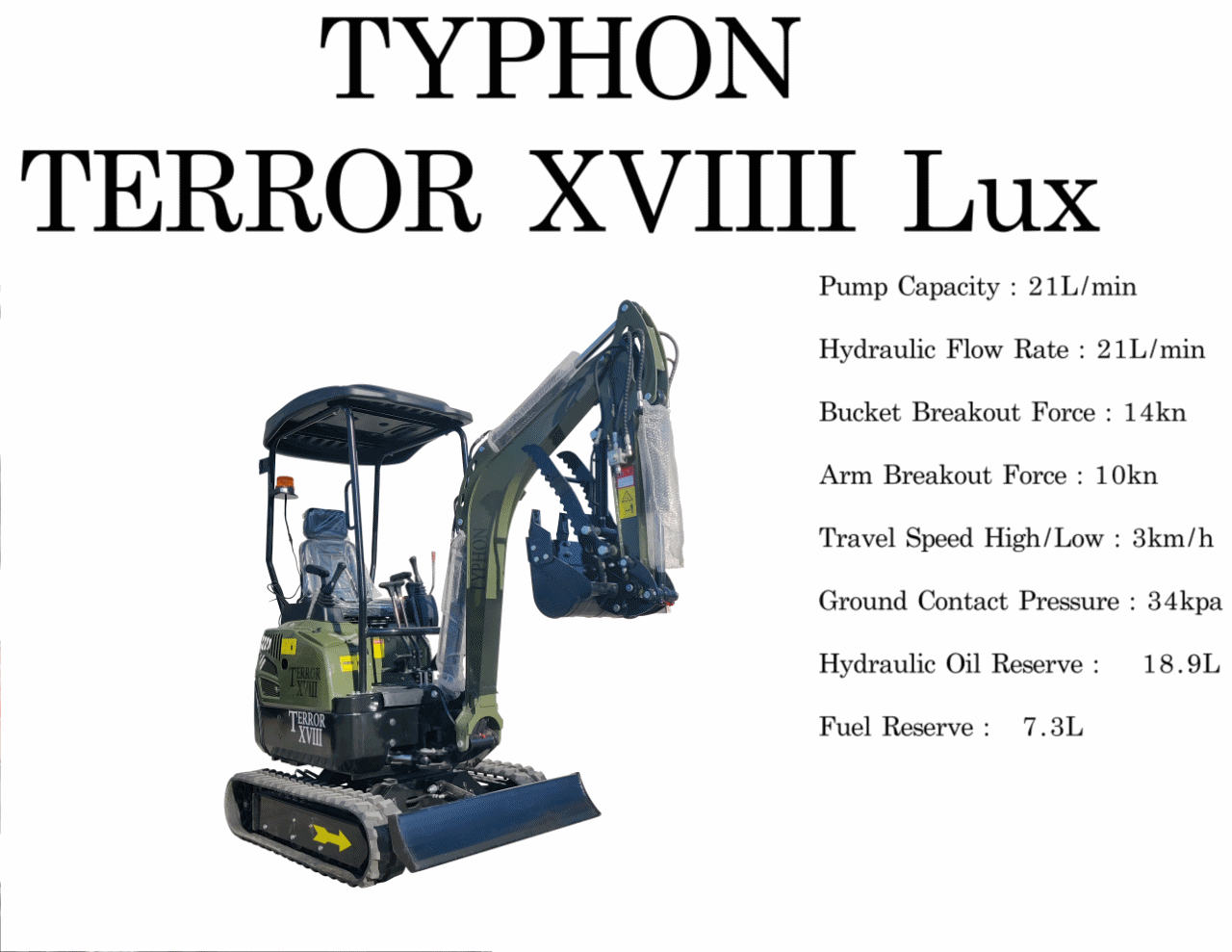 TYPHON TERROR XVIII 4000 lb Excavator