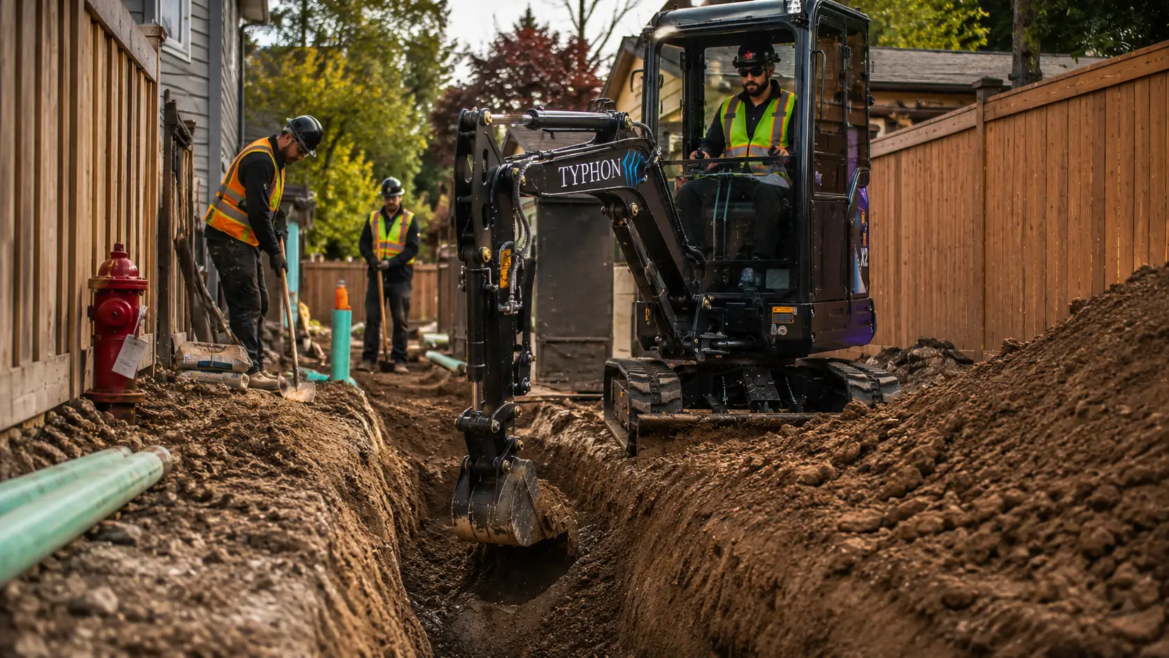 excavator job site