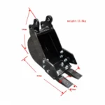 200mm Narrow Bucket: Attachment for TYPHON Mini Excavators USA