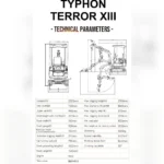 TYPHON TERROR XIII Mini Excavator – 1.3 Ton Trench Digger with Canopy, Hydraulic Thumb Clip, 13.5hp B&S Engine USA