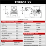 2025 4,000 lb TYPHON TERROR XX Mini Excavator Rubber Track with Kubota D902 Diesel Engine USA