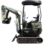 TYPHON TERROR XIII Mini Excavator – 1.3 Ton Trench Digger with Canopy, Hydraulic Thumb Clip, 13.5hp B&S Engine USA