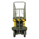 TYPHON xFlex-2037W Walk-Behind Scissor Lift comes with 20ft Working Height and Manual outriggers 1102 lbs load capacity 110V Electric