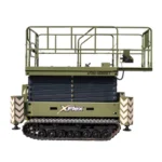 TYPHON xFlex-4068ET Electric Rubber Track Scissor Lift 3.2 Ton with 5.4HP Hydraulic Pump Motor Drive and Hydraulic Lifting Cylinder, 40 ft Max Lifting Height