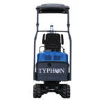 TYPHON TERROR XI STORM Mini Excavator – 1.1 Ton Trench Digger with Boom Swing, Hydraulic Thumb Clip, Bucket USA