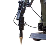 Mini Excavator Hydraulic Wood Splitter Drill Attachment 150mm TYPHON Compatible